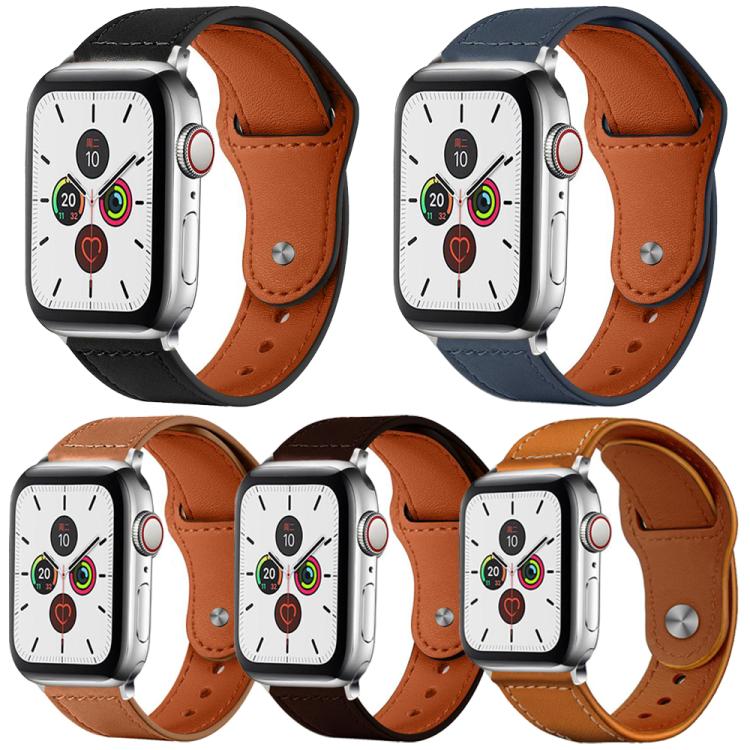 Paquete de 5 correas de reloj de cuero genui...