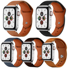 Paquete de 5 correas de reloj de cuero genui...
