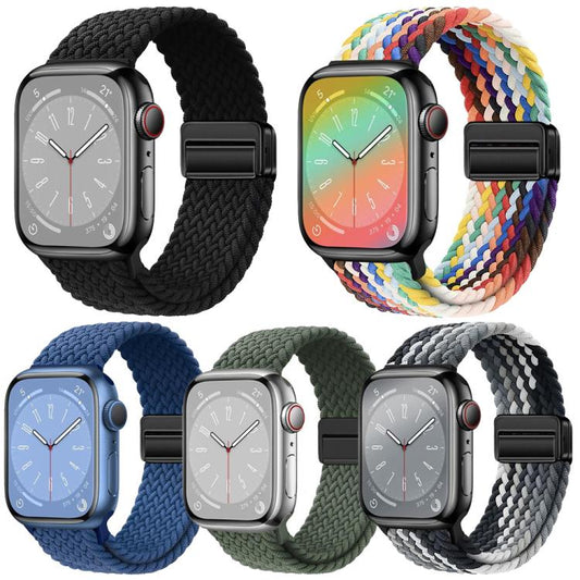 Paquete de 5 correas de reloj tejidas con he...