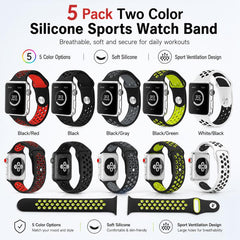 Paquete de 5 correas de silicona de dos colo...