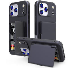 Funda para teléfono con tarjetero, híbrida d...