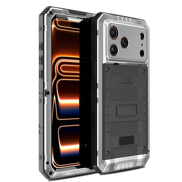 Funda híbrida de silicona y metal a prueba d...