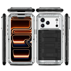 Funda híbrida de silicona y metal a prueba d...