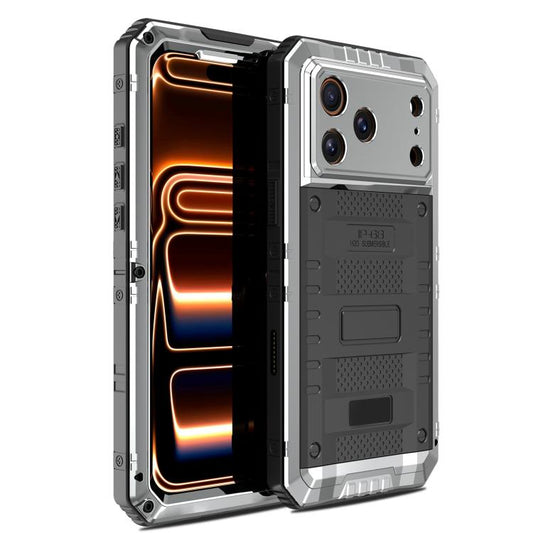 Funda híbrida de silicona y metal a prueba d...