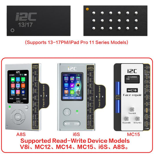 Circuito integrado de matriz de puntos i2C para reparación facial de iPhone 13-17 / iPad Series