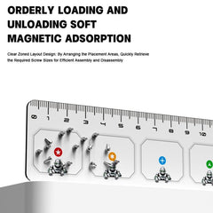 Almohadilla magnética de doble cara para almacenamiento de tornillos LUOWEI LW-333