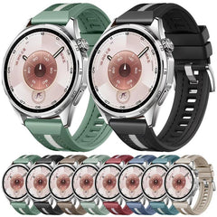 Correa de reloj híbrida de silicona y nailon...