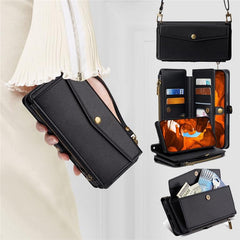 Cartera con cremallera, hebilla lateral, cor...