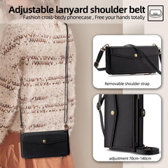 Cartera con cremallera, hebilla lateral, cor...