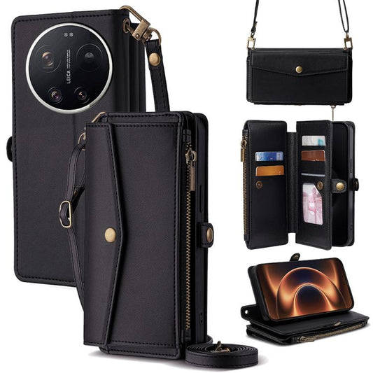 Cartera con cremallera, hebilla lateral, cor...