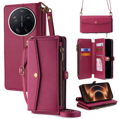 Cartera con cremallera, hebilla lateral, cor...