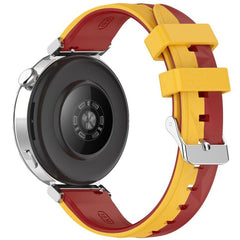 Correa de reloj de silicona bicolor con text...