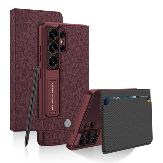 Funda tipo cartera de piel GKK para teléfono...