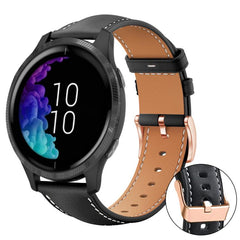 Correa de reloj de cuero vegano de grano fin...
