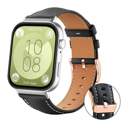 Correa de reloj de cuero vegano de grano fin...