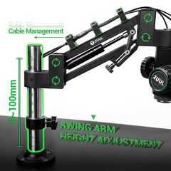 Soporte de brazo articulado para microscopio con amortiguación ajustable 2UUL MS71