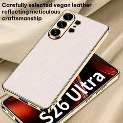 Funda para teléfono de cuero brocado platead...