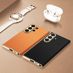 Funda para teléfono curvada de cuero con rev...
