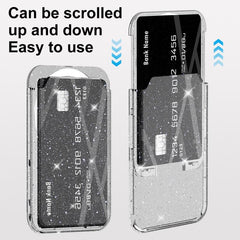 Bolsa con adhesivo magnético para la parte trasera del teléfono y ranuras para tarjetas.