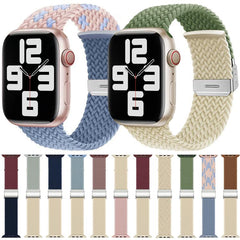 Correa de reloj de nailon trenzado con costu...