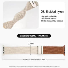Correa de reloj de nailon trenzado con costu...