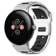 Correa de reloj de silicona bicolor con cabe...