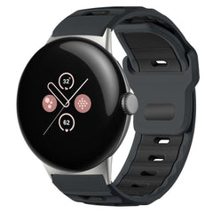 Correa de reloj de silicona bicolor con cabe...