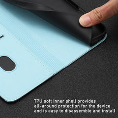 Funda magnética para teléfono de piel vegana...