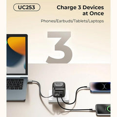 Cargador de viaje Havit UC253 de 65 W, 3 en ...
