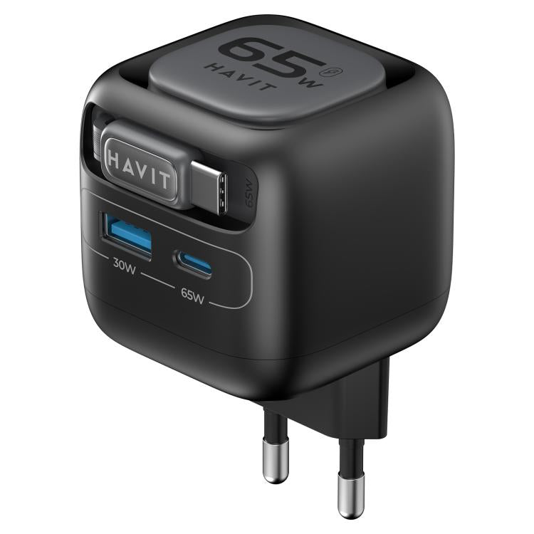 Cargador de viaje Havit UC253 de 65 W, 3 en ...