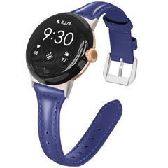 Correa de reloj delgada de cuero genuino xDf...