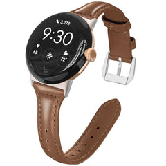 Correa de reloj delgada de cuero genuino xDf...