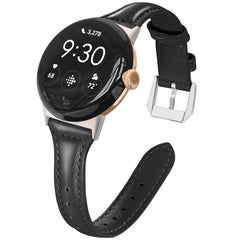 Correa de reloj delgada de cuero genuino xDf...