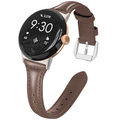 Correa de reloj delgada de cuero genuino xDf...