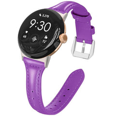 Correa de reloj delgada de cuero genuino xDf...