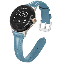 Correa de reloj delgada de cuero genuino xDf...