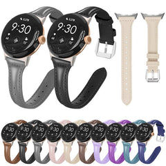 Correa de reloj delgada de cuero genuino xDf...