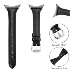 Correa de reloj delgada de cuero genuino xDf...