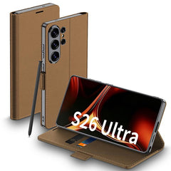 Funda plegable para teléfono móvil de cuero ...