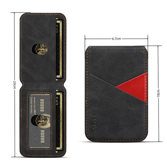 Soporte para tarjetas RFID con textura de cuero vegano retro