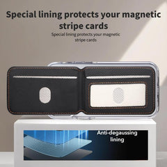 Soporte para tarjetas RFID con textura de piel sintética