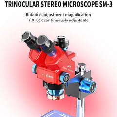 Microscopio estereoscópico trinocular con zo...