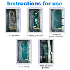 JTX Screen IC Green Oil Mesh para iPhone 11-...