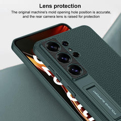 Funda para teléfono GKK de cuero con soporte...