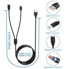 Cable de carga USB a Tipo-C 2 en 1 de xDfind...