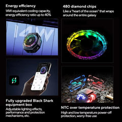 Black Shark Mag-Cooler 5 Pro, clip trasero d...
