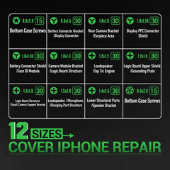 2UUL SC22 SpareScrew12 Tornillos para la serie iPhone