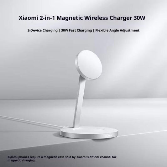 Cargador inalámbrico magnético 2 en 1 original Xiaomi de 30 W