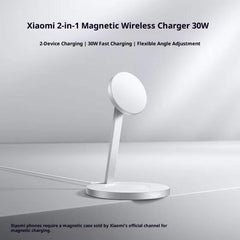 Cargador inalámbrico magnético 2 en 1 original Xiaomi de 30 W