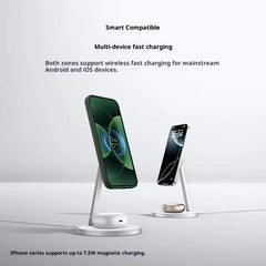 Cargador inalámbrico magnético 2 en 1 original Xiaomi de 30 W